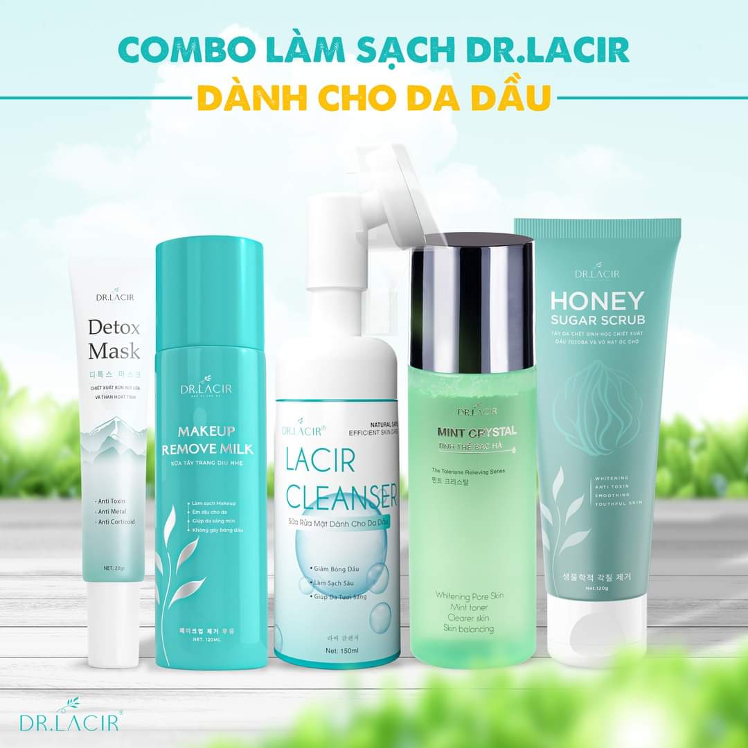 Bộ sản phẩm làm sạch Dr.Lacir dành cho da dầu